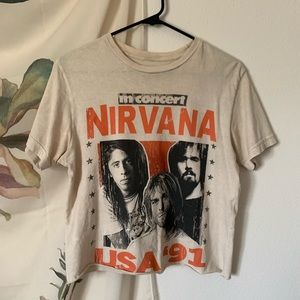 Nirvana Cropped Graphic Tee